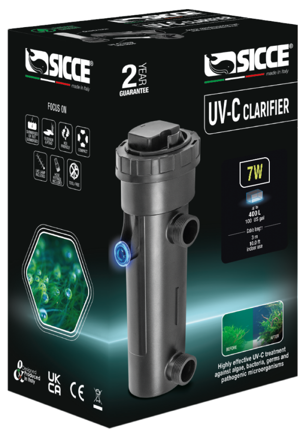 Sicce UV-C Clarifier 7W Aquarium