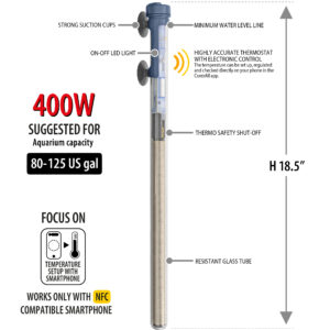 Sicce SCUBA ContactLess 400 - Submersible Heater - 400 Watt - Image 2