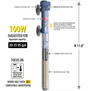 Sicce SCUBA ContactLess 100 - Submersible Heater - 100 Watt - Image 2