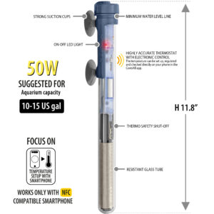 Sicce SCUBA ContactLess 50 - Submersible Heater - 50 Watt - Image 2