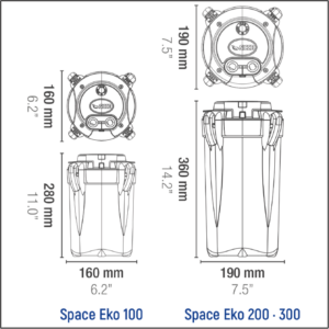 Sicce Space EKO 200 Canister Filter - Up to 50 gal - Image 2