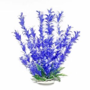 Bacopa-like 20" w/weighted base Bag & Header, Blue/White